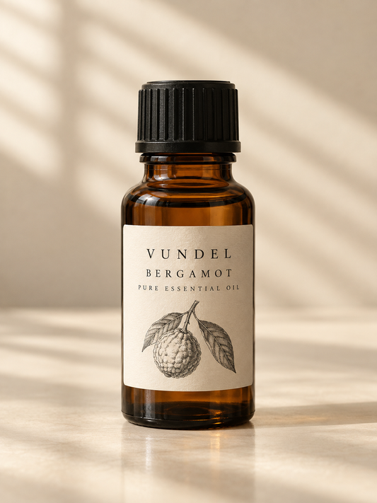 VUNDEL Bergamot pure essential oil, 30ml amber glass bottle