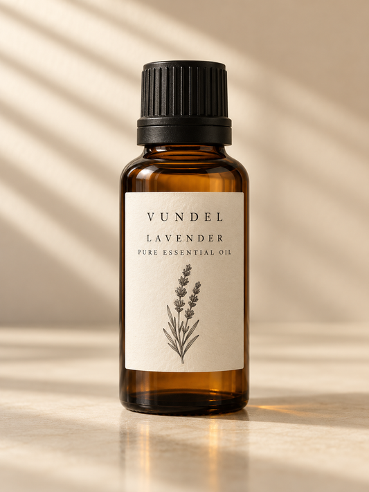 VUNDEL Lavender pure essential oil, 30ml amber glass bottle